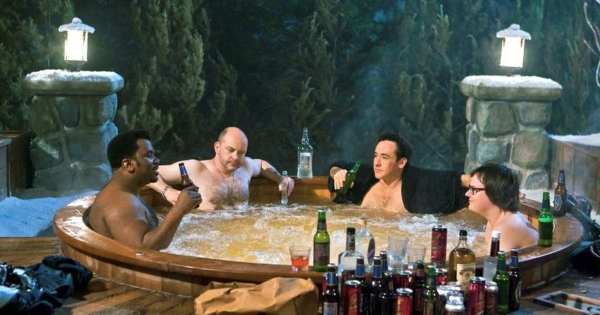 the group of friends from Hot Tub Time Machine