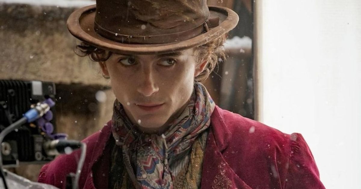 Timothee Chalamet as Willy Wonka in the upcoming film.