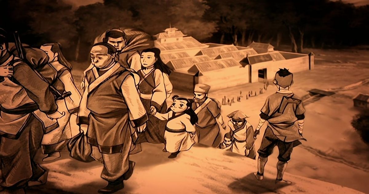 Avatar_ The Last Airbender- Sokka evacuates a village