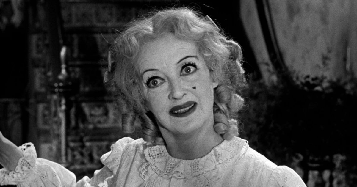 Bette Davis in Whatever Happened to Baby Jane, a great 60s horror movie