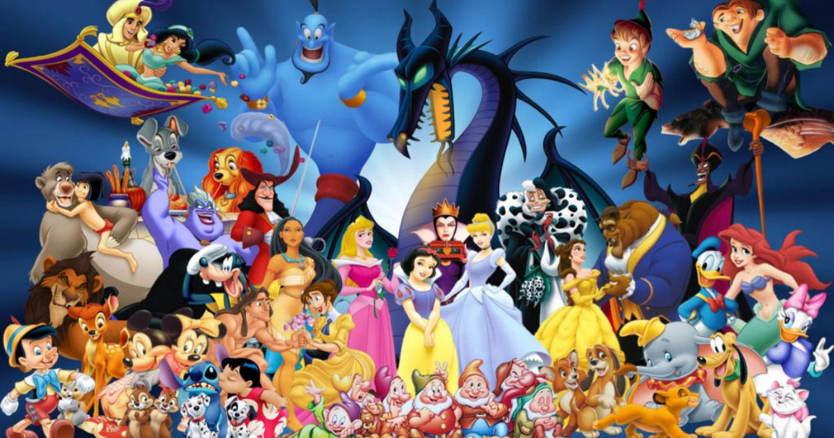 Personajes de películas de Disney de cada década.