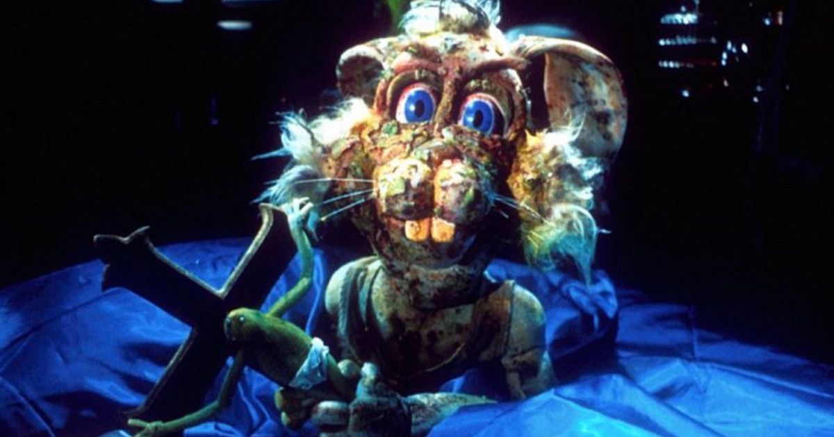 Evil puppet in Meet the Feebles from Peter Jackson