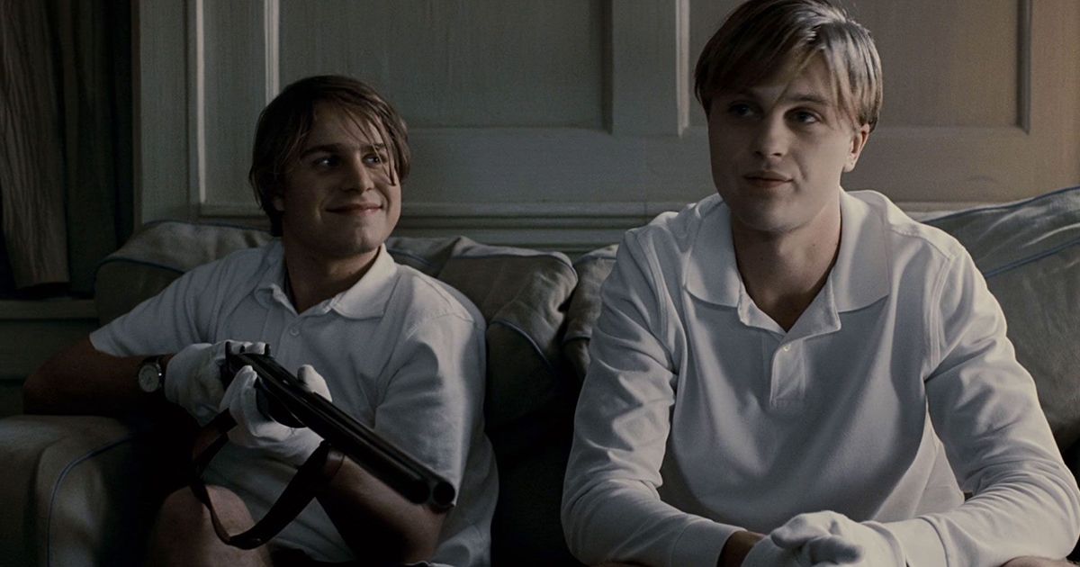 Ulrich Mühe and Arno Frisch.in Funny Games
