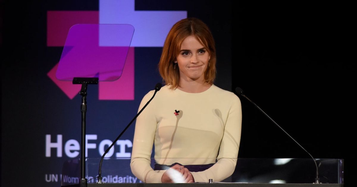 Emma Watson speaking for her HeForShe campaign