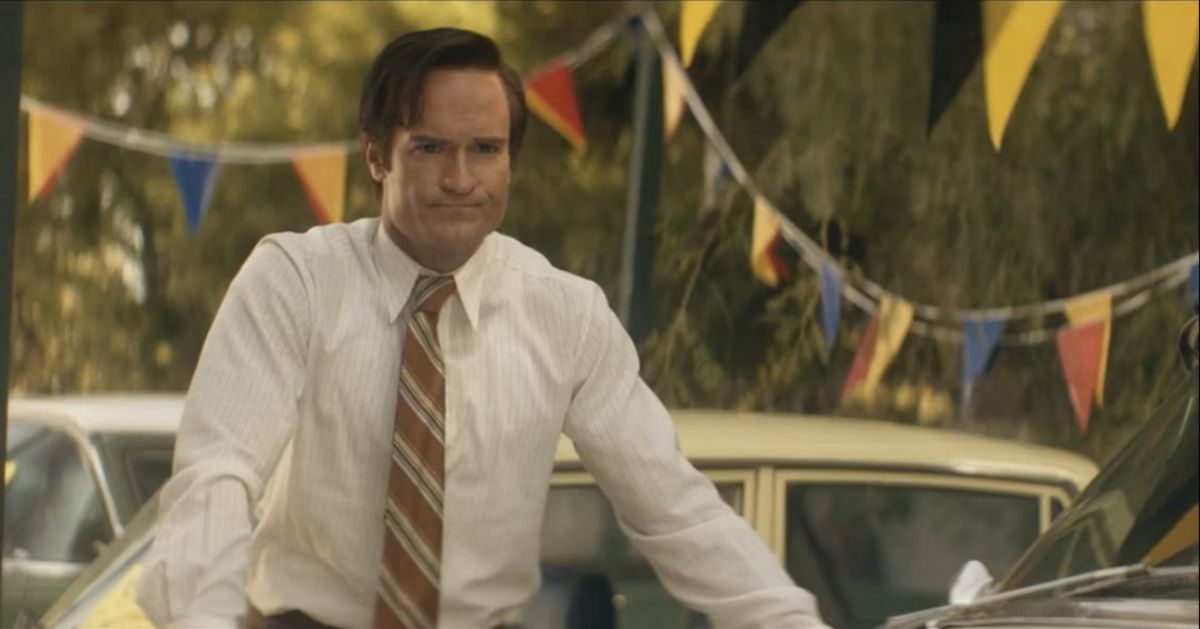 Josh Lawson as George Lazenby in Becoming Bond