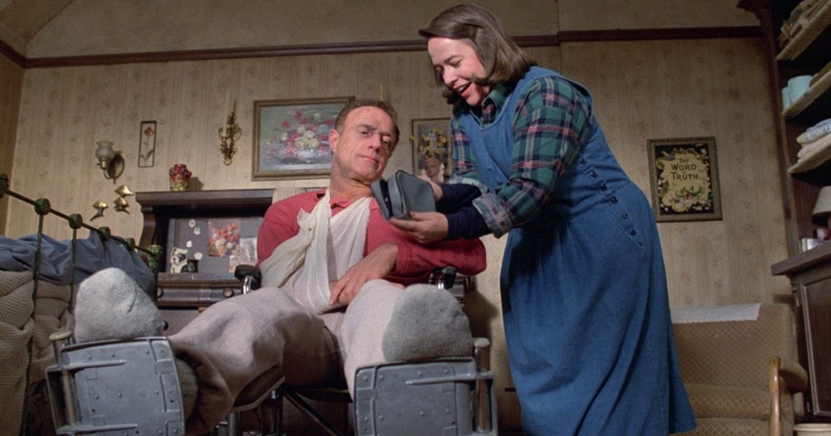 James Caan and Kathy Bates in the horror film Misery