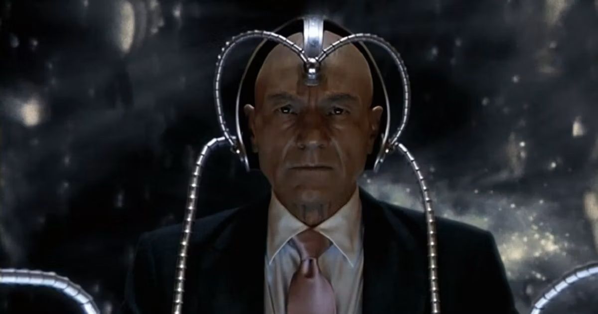 Professor X in the Cerebro machine in X-Men