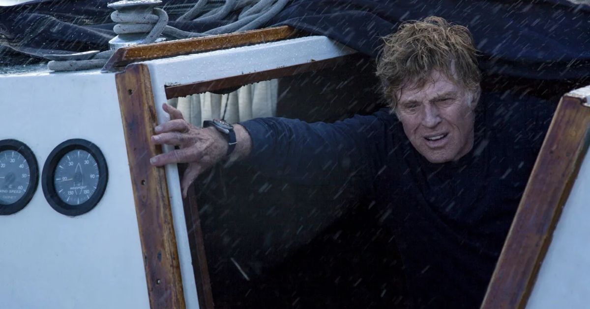 Robert Redford coming out of his ship in All Is Lost
