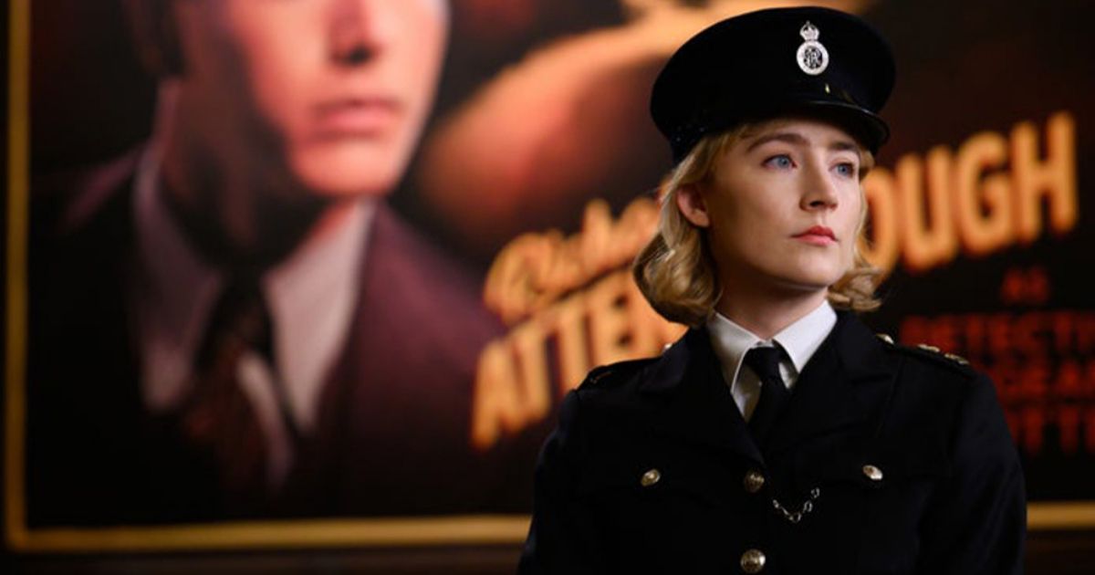 Saoirse Ronan in the comedy mystery movie See How They Run