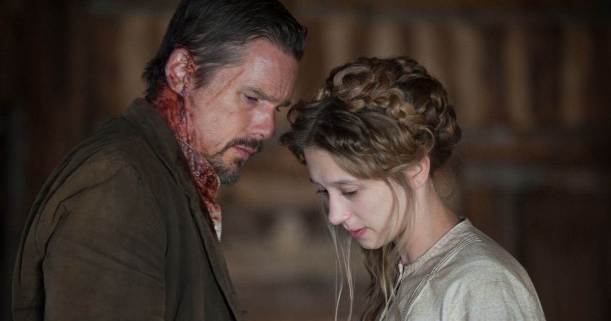 Ethan Hawke and Taissa Farmiga In a Valley of Violence