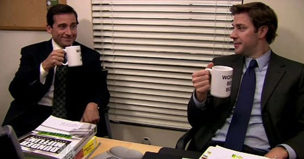John Krasinski and Steve Carell in The Office