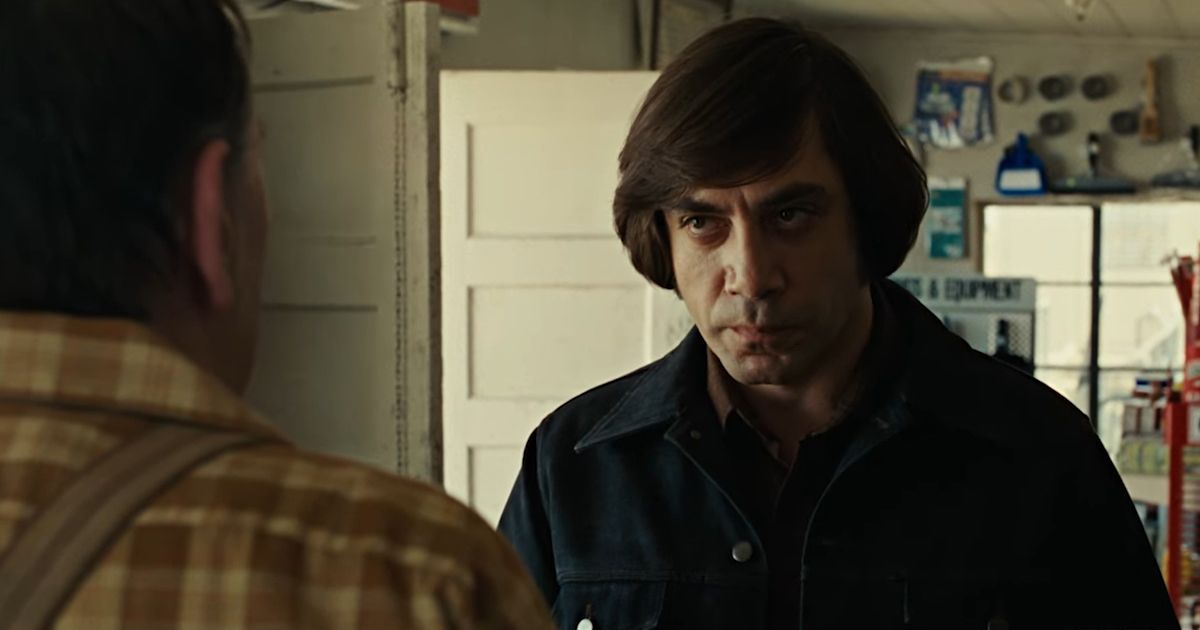 Javier Bardem as Anton Chigurh in No Country for Old Men