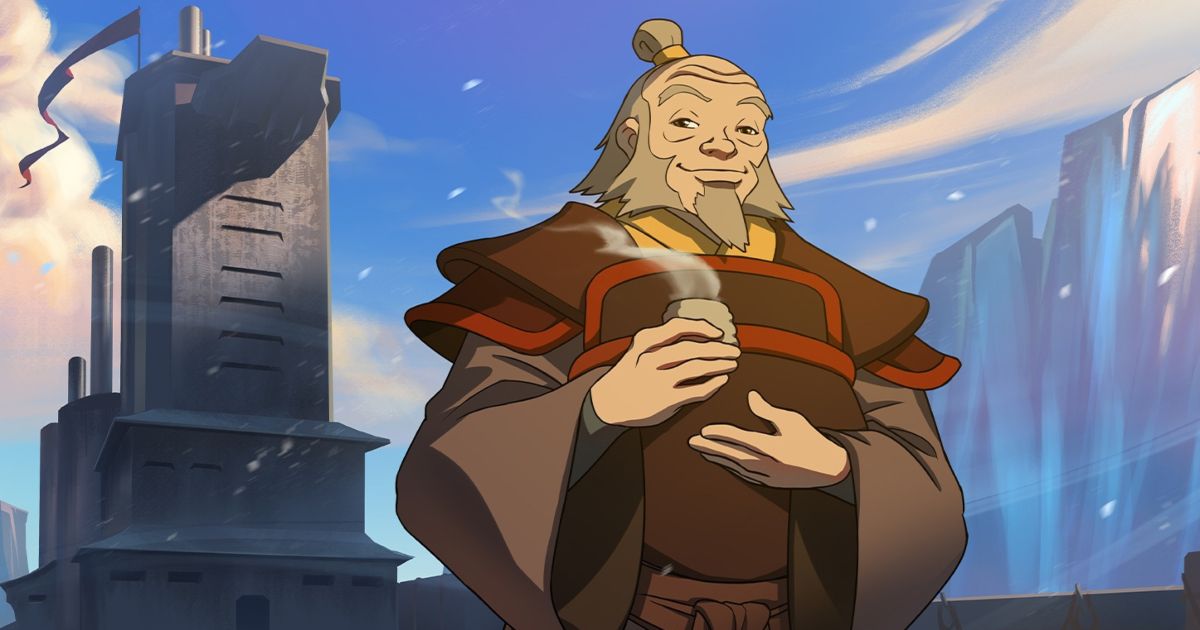 Uncle Iroh drinking tea in Avatar: The Last Airbender