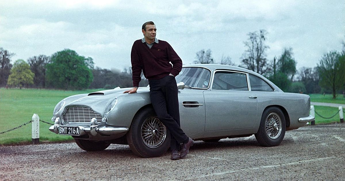 Sean Connery as James Bond with Aston Martin DB5