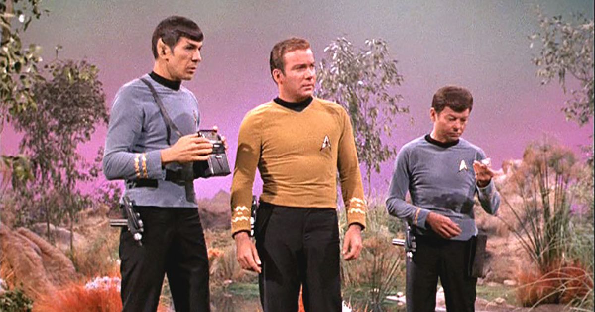 Spock, Kirk, and McCoy in Star Trek (The Original Series) (1966-69)