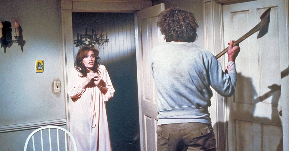 Maglietta Horror Amityville "Get Out" - My Icon Art - Donna, Taglia M (40/42) - Nero