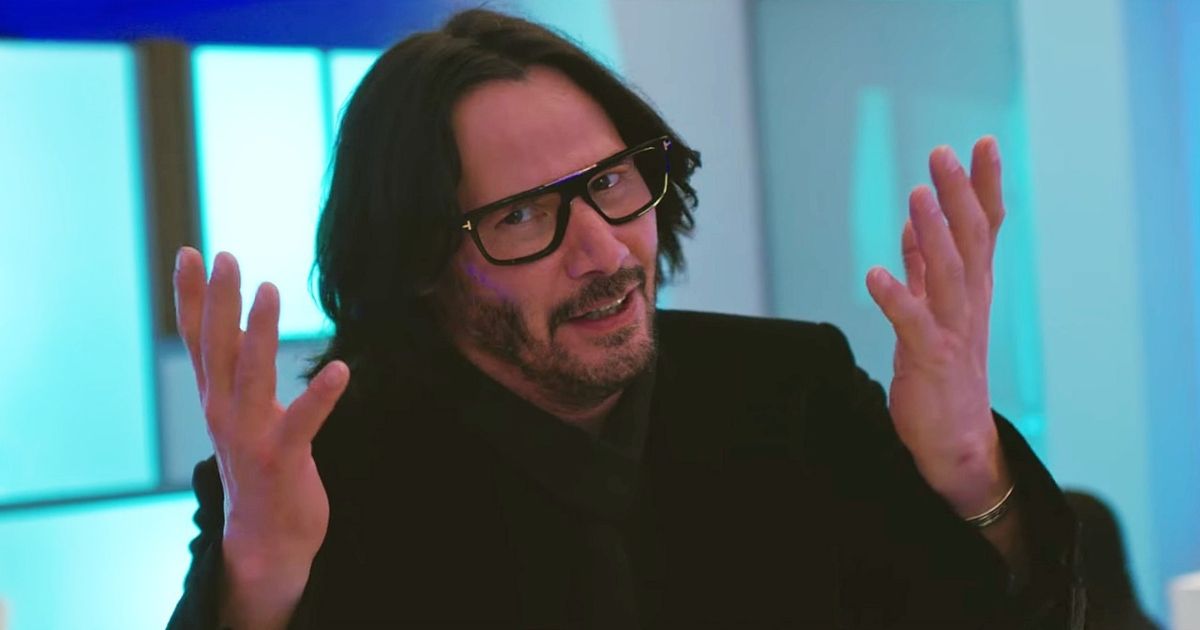 Keanu Reeves wearing glasses in Always Be My Maybe