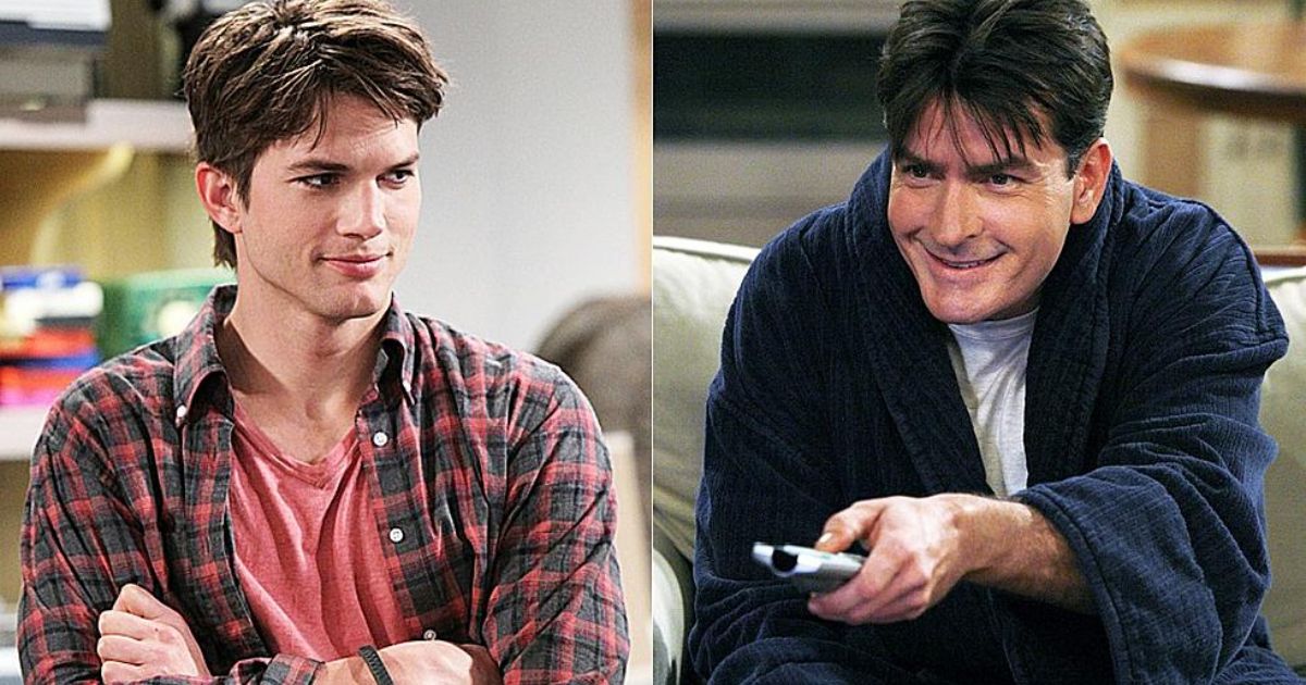 Ashton Kutcher and Charlie Sheen Two and a Half Men