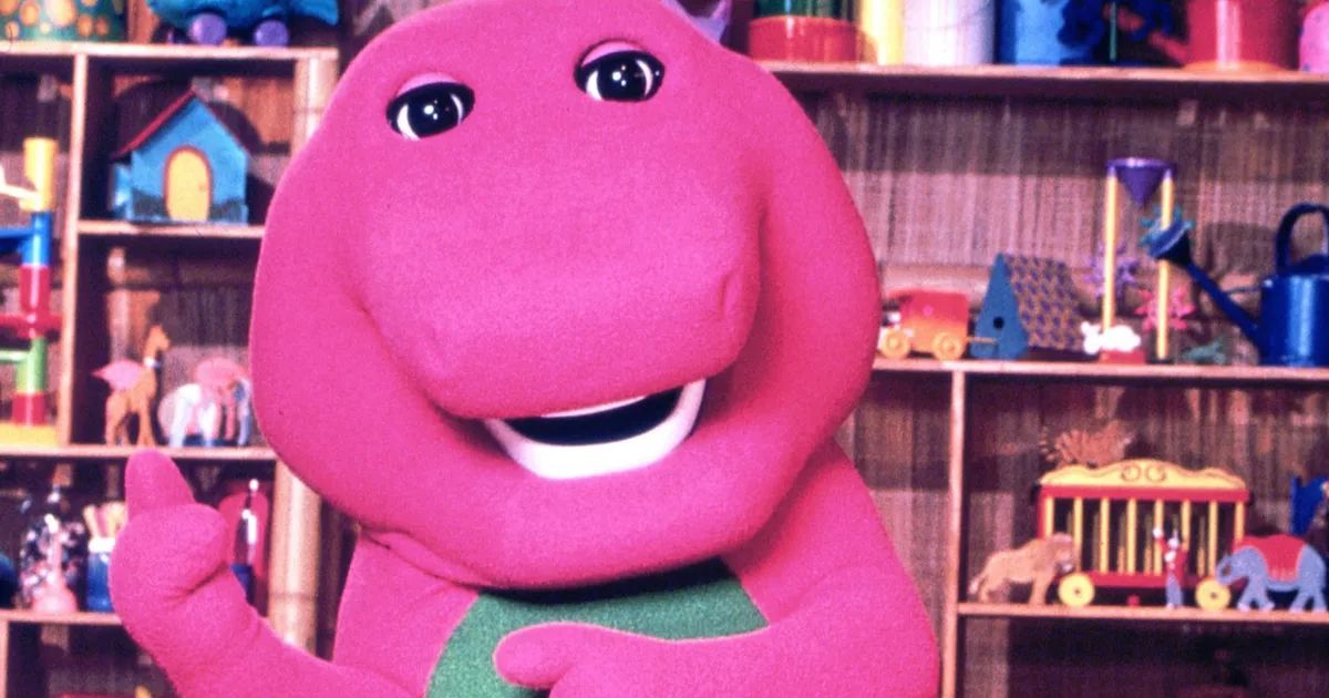 Barney the dinosaur in I Love You, You Hate Me