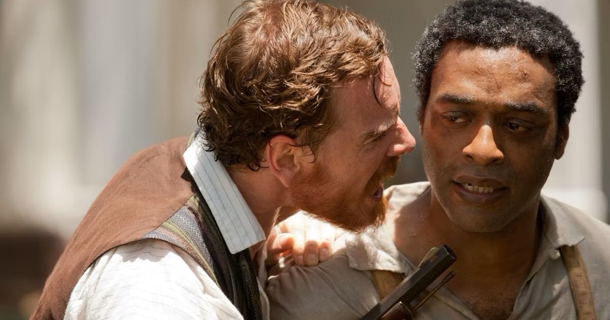 Chiwetel Ejiofor and Michael Fassbender in the movie 12 Years a Slave