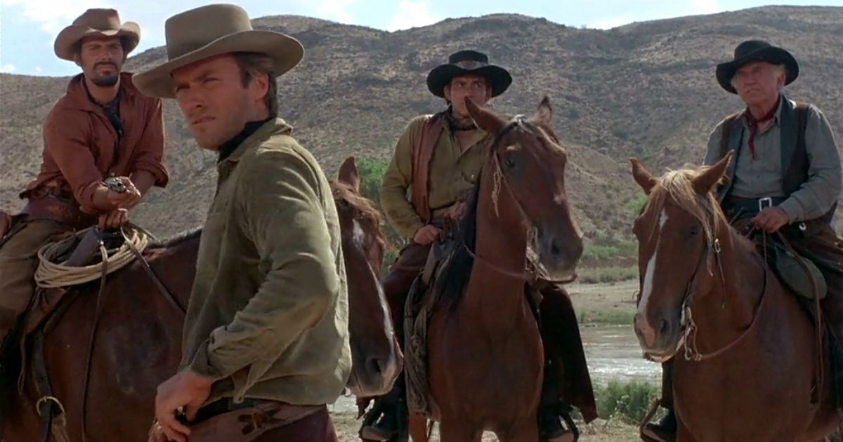 Clint Eastwood in Western Movie Hang Em High