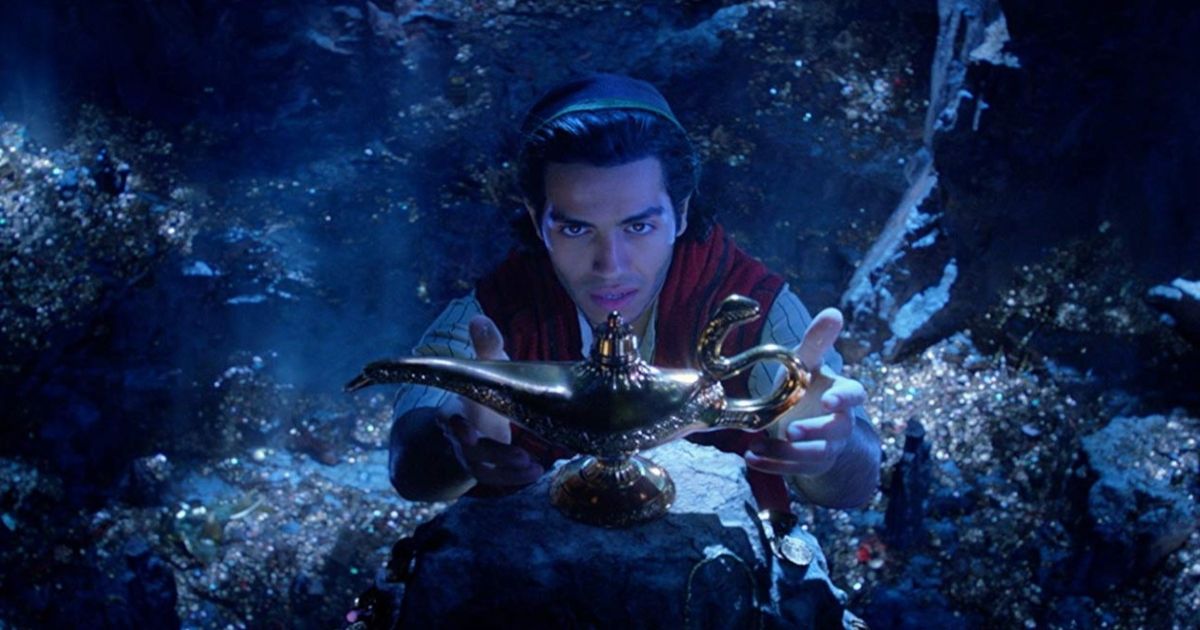 Aladdin takes the lamp in the live-action 2019 film from Guy Ritchie