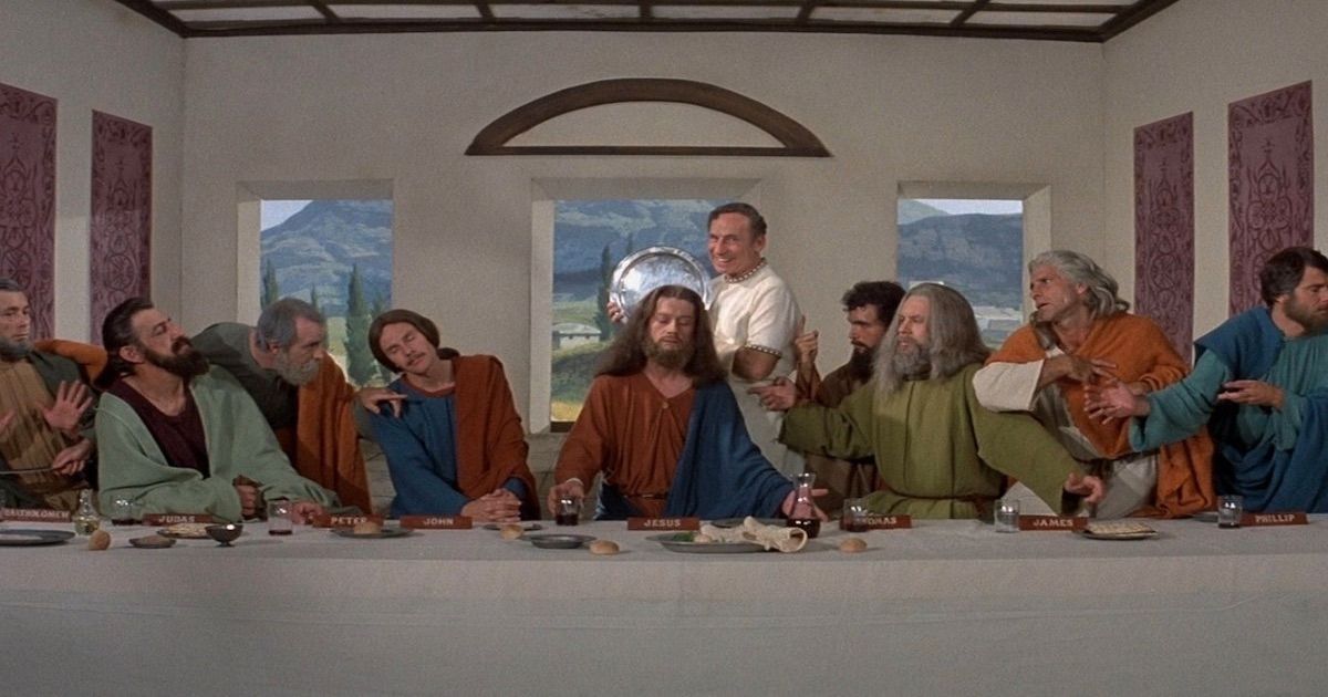 Mel Brooks and a recreation of The Last Supper