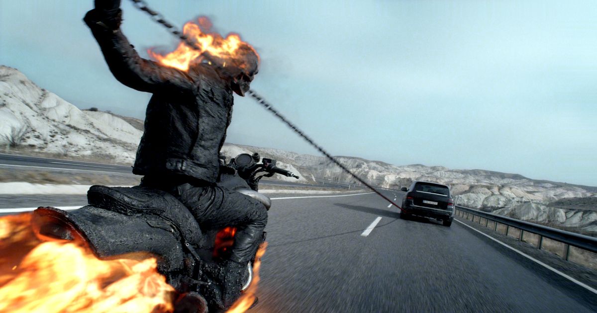 Ghost Rider: Spirit of Vengeance, Ghost Rider uses his chain
