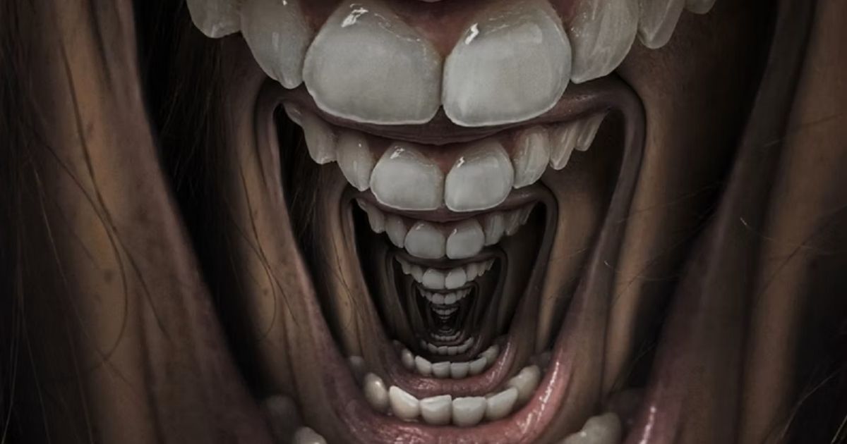 The smiling teeth of 2022 horror movie Smile