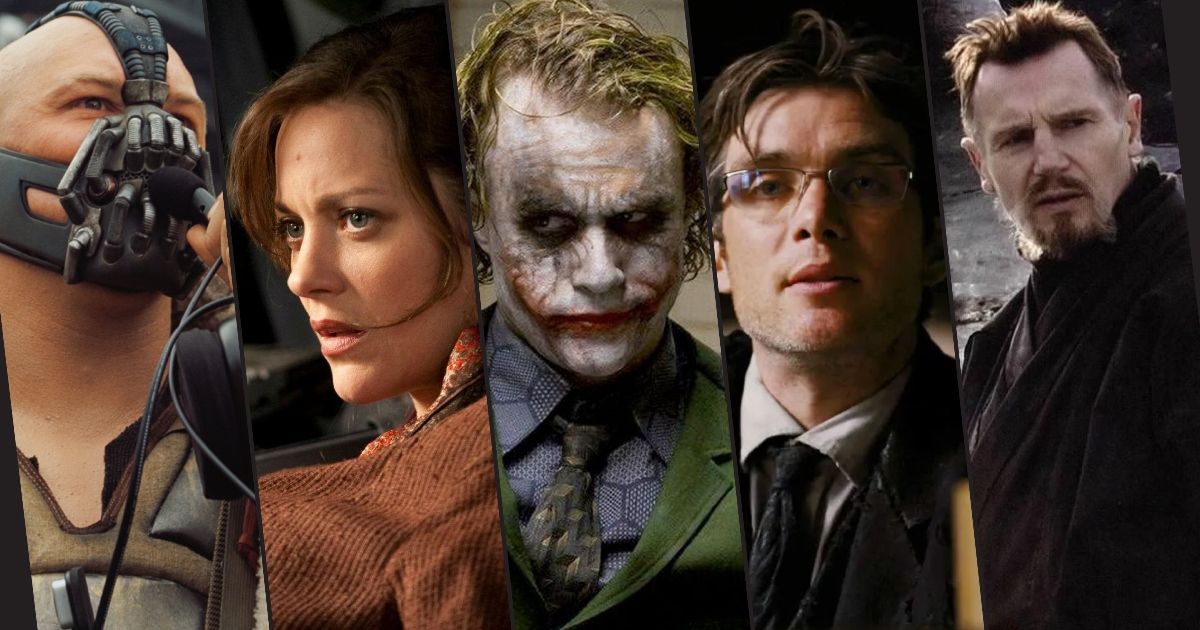 All the Batman villians in Christopher Nolan's The Dark Knight Trilogy 