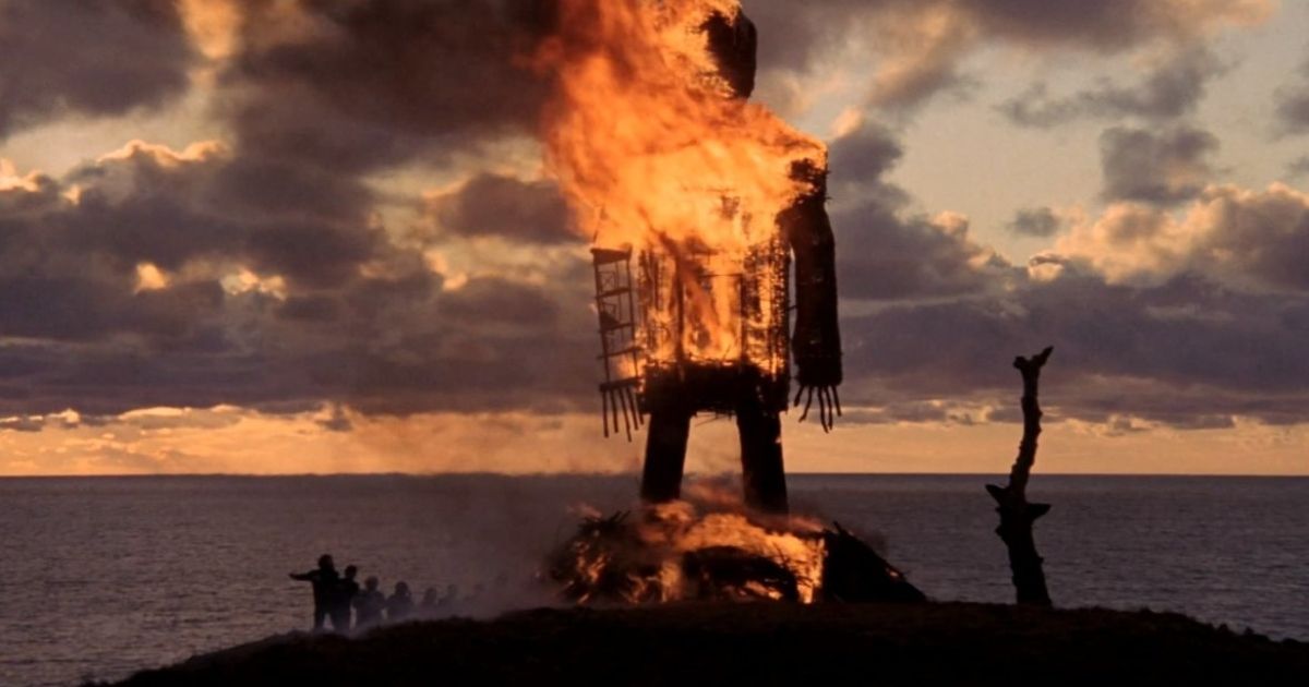 The Wicker Man 1973 burning structure