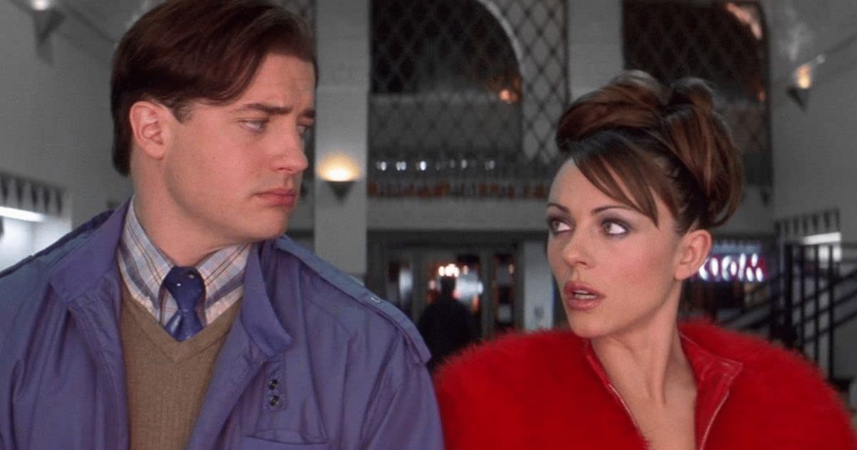 Brendan Fraser and Elizabeth Hurley Have a Bedazzling Reunion at The Whale Screening