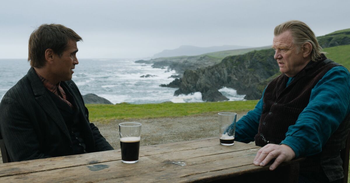 Colin Farrell and Brendan Gleeson in the movie The Banshees of Inisherin 