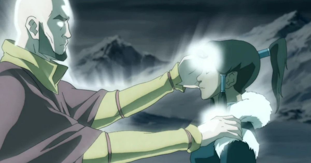 Avatar Aang's spirit gives Korra her bending ability