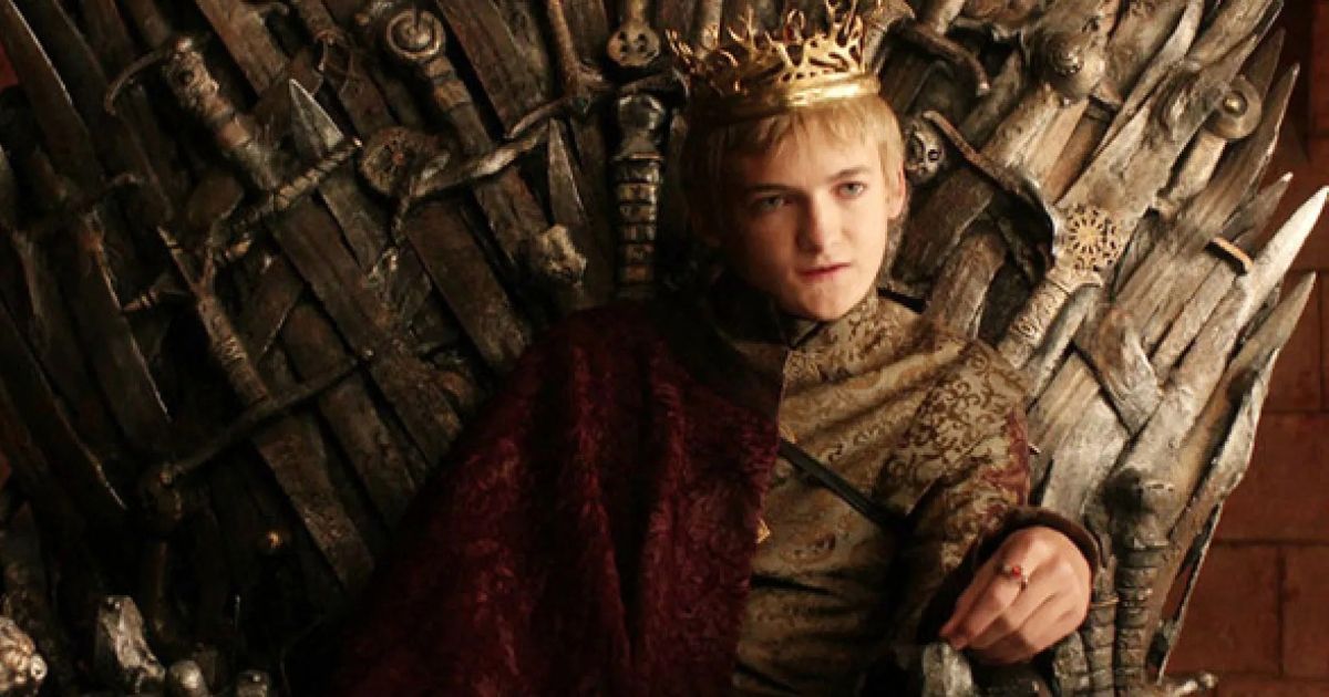Joffrey sitting on the Iron Throne