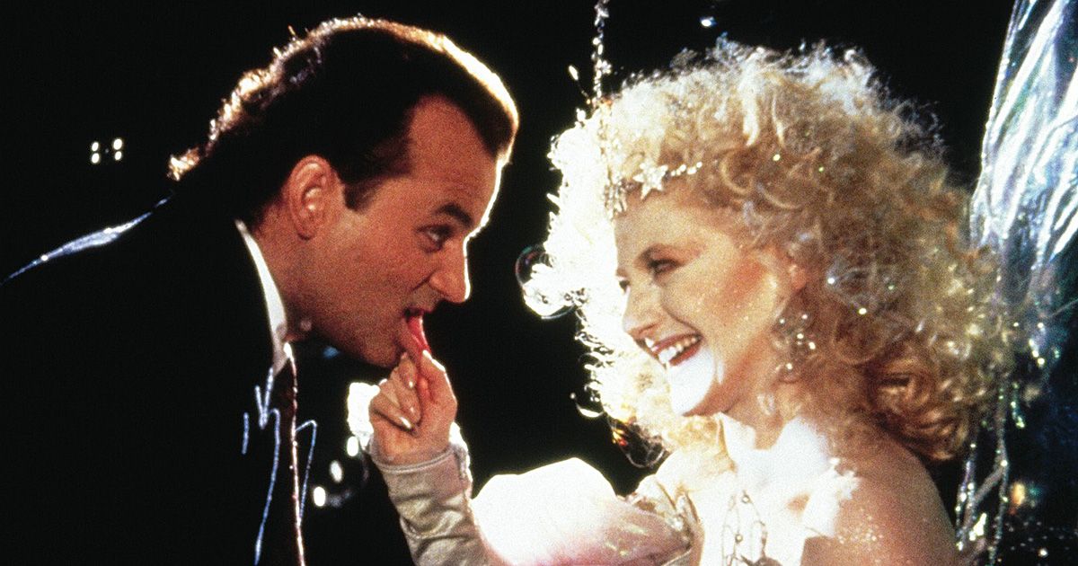 Bill Murray and Carol Kane in Scrooged (1988)