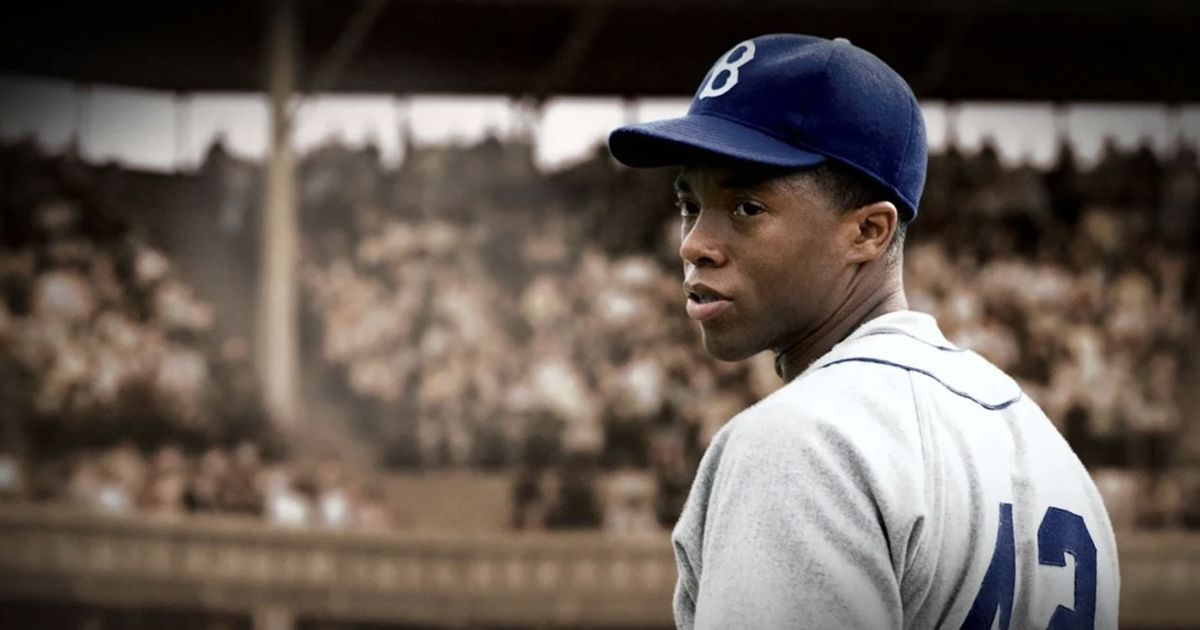 Chadwick Boseman in 42