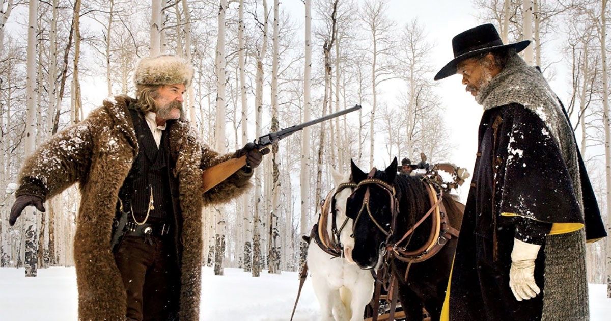 Kurt Russell and Samuel Jackson in Tarantino movie The Hateful Eight