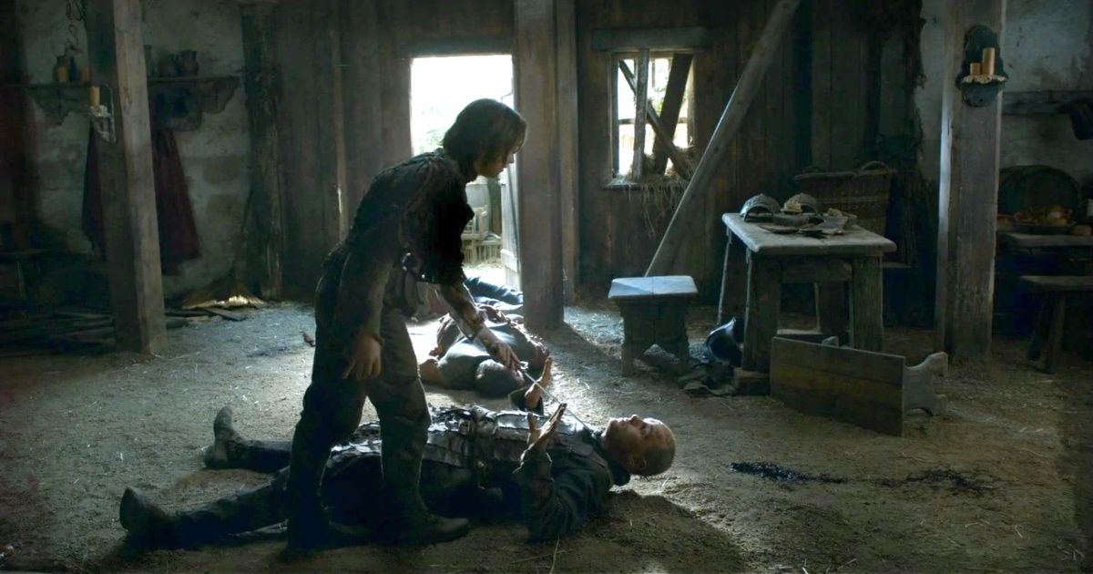 Arya kills Polliver, Game of Thrones.