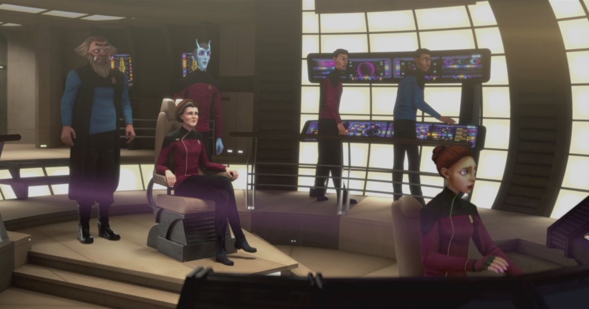 Captain Janeway on the Dauntless Star Trek: Prodigy