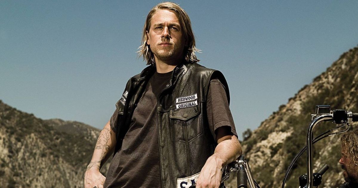 Charlie Hunnam as the SAMCRO biker Jax Teller in Sons of Anarchy