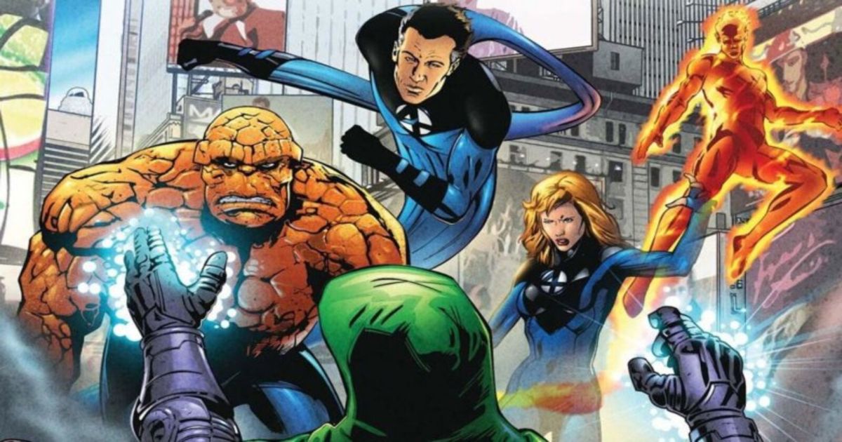 Fantastic Four fighting Doctor Doom