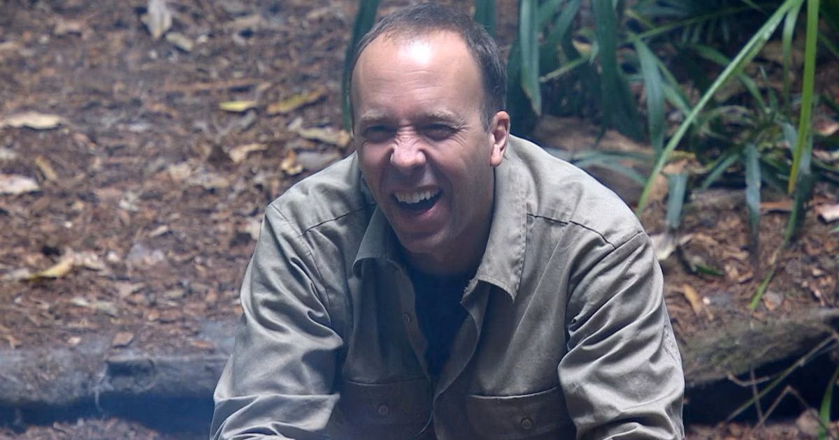 Matt hancock laughs in I'm a celebrity Get me out of here
