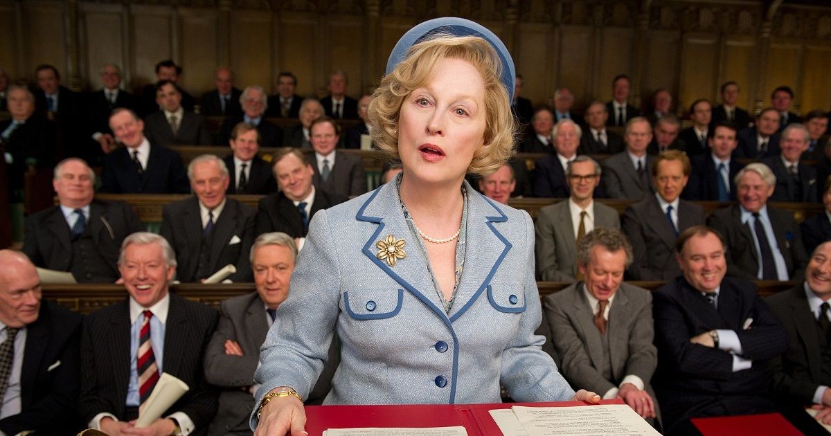 Meryl Streep as former British Prime Minister Margaret Thatcher in The Iron Lady