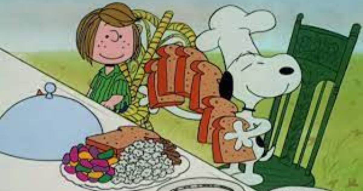 Peppermint Patty and Snoopy in A Charlie Brown Thanksgiving