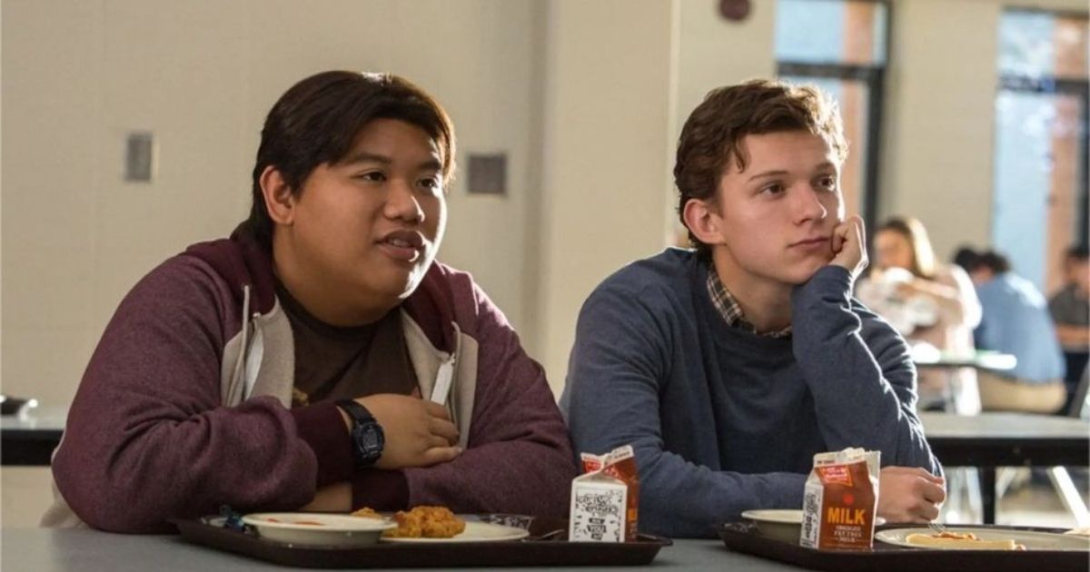 Peter and Ned in the cafeteria 