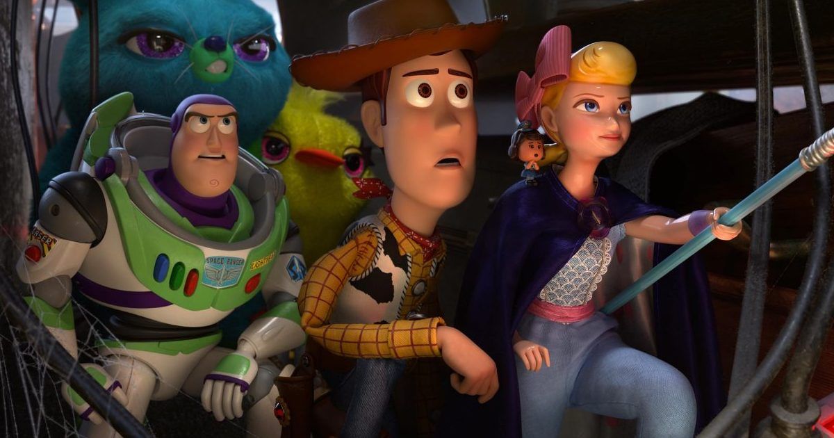 Toy Story 4 Buzz, Woody e Bo-Peep