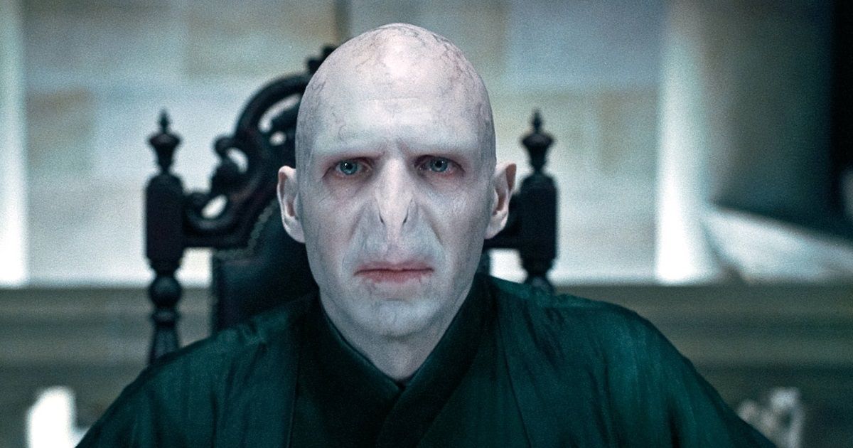 Ralph Fiennes's character Voldemort as seen in the Harry Potter film series