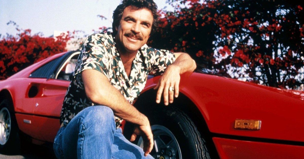 Tom Selleck as Tom Magnum in a scene from Magnum P.I.