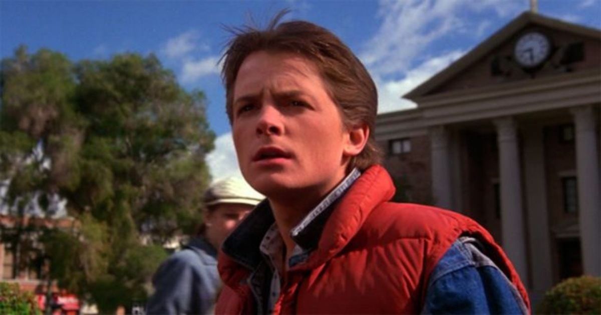 Michael J Fox in Back to the Future movie